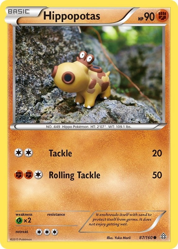 Hippopotas 87/160 Common XY – Primal Clash Yuka Morii Pokémon Card