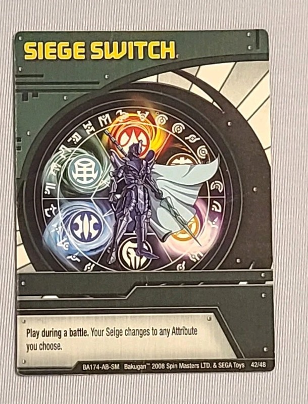 Bakugan Series 1 Siege Switch BA174-AB-SM-GBL 2008 Spin Master Sega