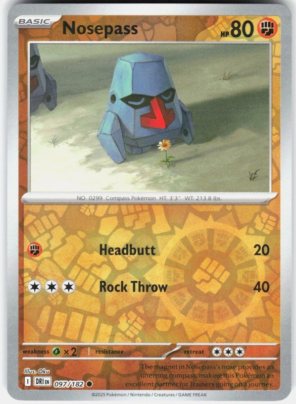 Nosepass Reverse Holo SV10: Destined Rivals 097/182 NM Nisota Niso