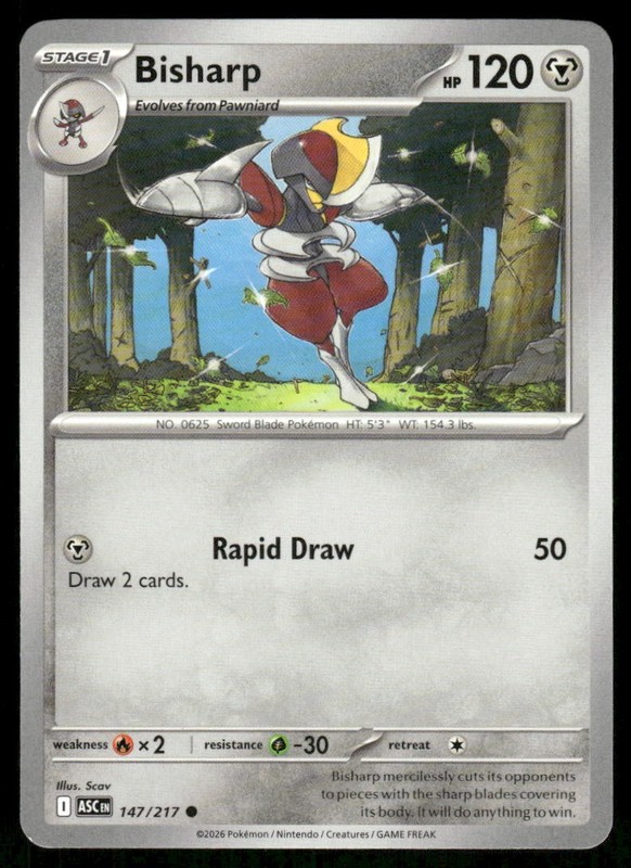 Bisharp – – ME: Ascended Heroes – 147/217 – NM