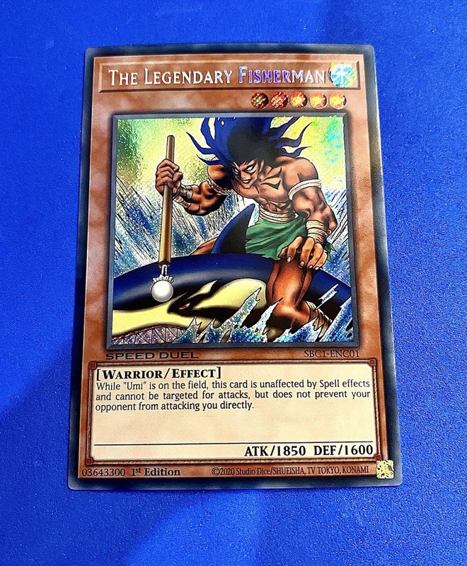 Yughio -The Legendary Fisherman- SBC1-ENC01 Secret Rare 1st Edition Near Mint