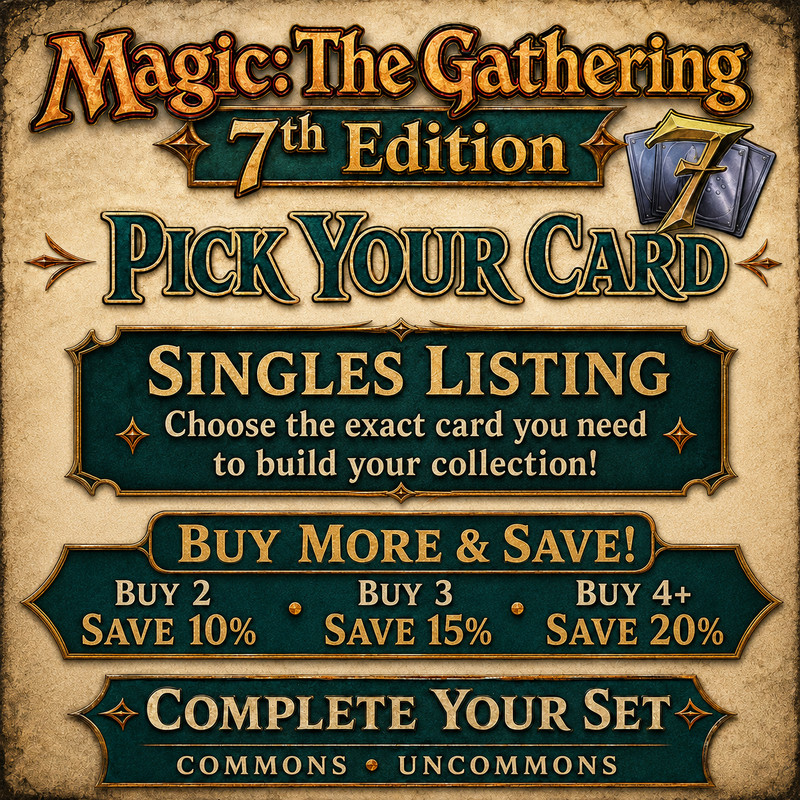 MTG 7th Edition Core Set Singles Vintage – Complete Your Set – Pick Your Card NM