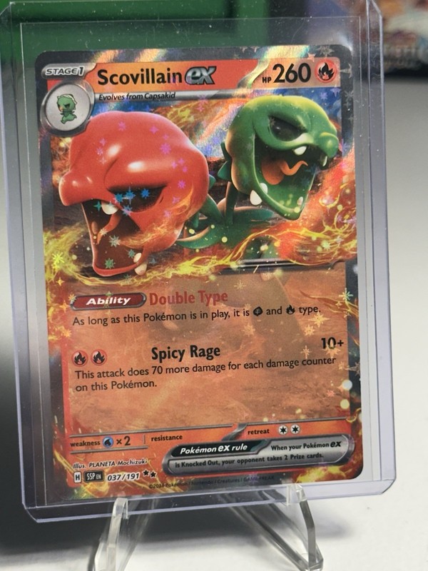 Scovillain EX 037/191 SV Surging Sparks Double Rare Pokemon