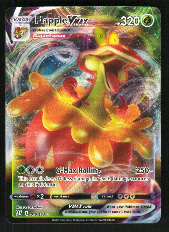 Flapple VMAX 019/163 SWSH05: Battle Styles Ultra Rare NM