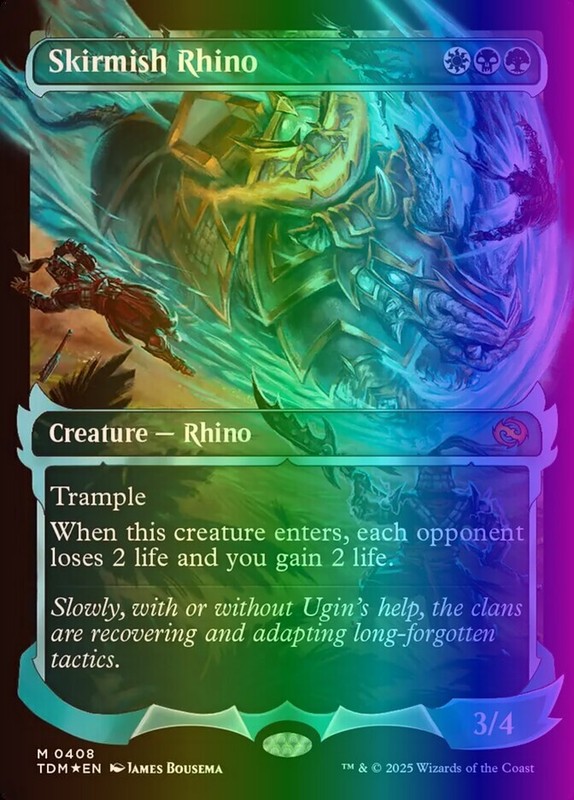 MTG Magic the Gathering Skirmish Rhino (408/485) Tarkir Dragonstorm LP FOIL