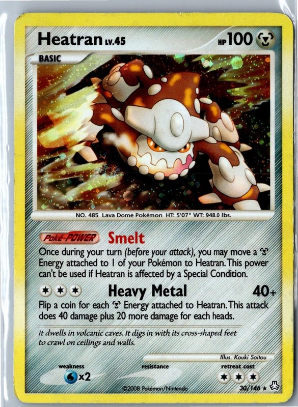 Pokemon Card – Heatran (DP Legends Awakened) Deck Exclusives 30/146 Holo Holo HP