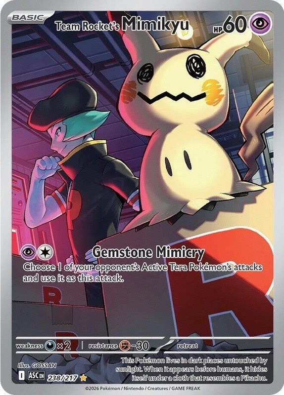 Team Rocket’s Mimikyu – 238/217 – ME: Ascended Heroes (ASC)