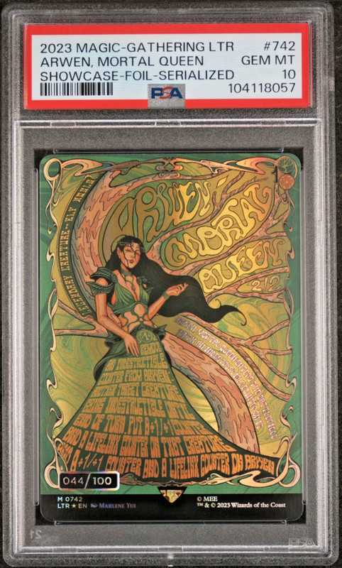PSA 10: MTG LOTR Showcase Foil Serialized Mythic #742 – Arwen, Mortal Queen /100