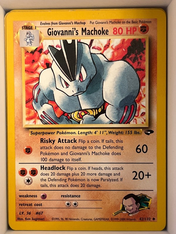 Giovanni’s Machoke Unlimited Uncommon Gym Challenge 042/132 HP