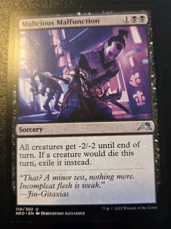 Malicious Malfunction 110/302 Uncommon Kamigawa Neon Dynasty Magic The Gathering