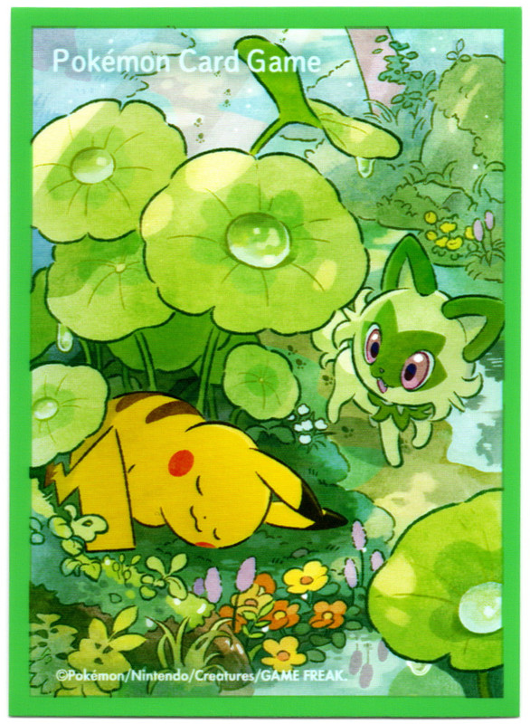Pokemon Center Japan Card Sleeve Pikachu Sprigatito Sleeping (Qty x1)-New