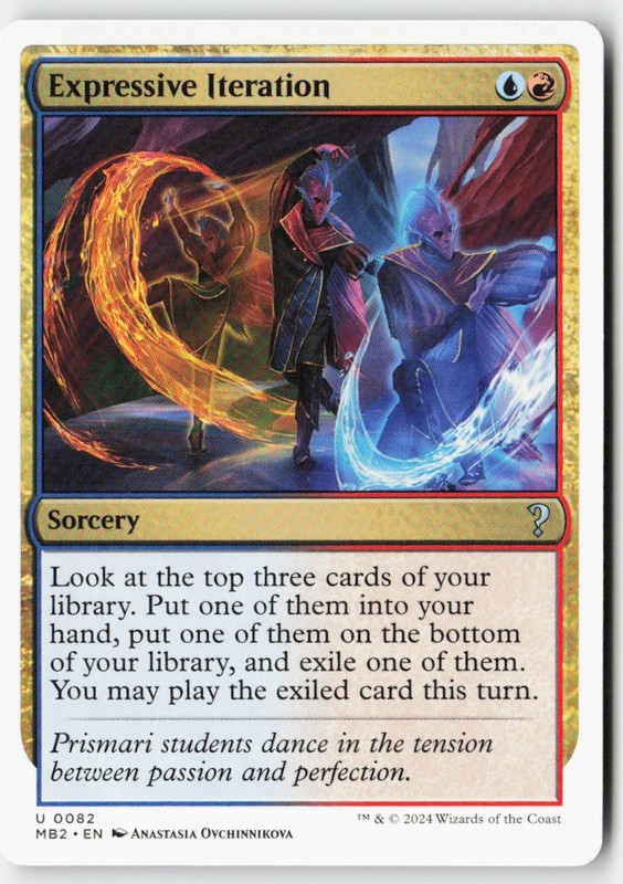 Expressive Iteration (White Border) #82 (NM) Mystery Booster 2 MB2 Magic MTG