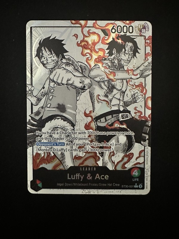 ST30-001 Luffy & Ace leader Alt Art (Parallel) One Piece Card Game ENGLISH Deck
