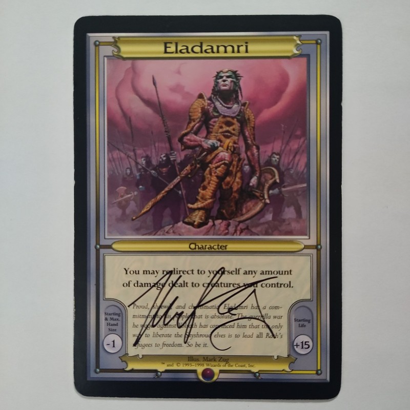 MTG Eladamri (Oversized) Vanguard – Signed by Artist Mark Zug