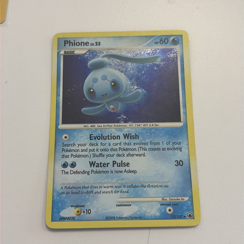 2008 Pokemon Phione 12/100 Diamond & Pearl Majestic Dawn Holo NM+