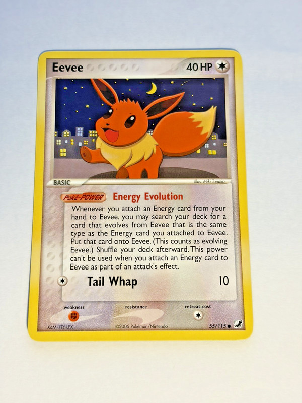 Eevee 55/115 PL Pokemon Cards Unseen Forces Rare Vintage