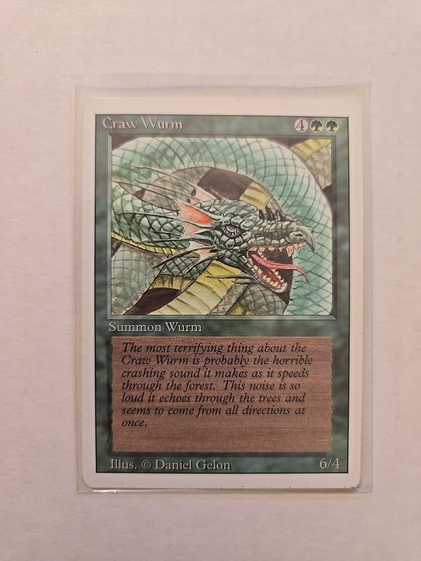 Craw Wurm – Revised 3ED – LP – MTG Magic – Common – Creature
