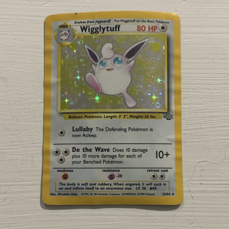 Nintendo Wigglytuff Jungle 16/64 Holo Rare Unlimited English 80HP 1999