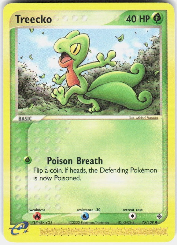 Treecko 75/109 Ruby and Sapphire Pokemon