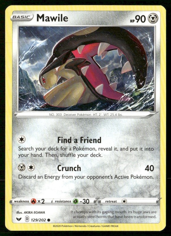 Mawile Sword & Shield 129/202 Common Pokemon Near Mint