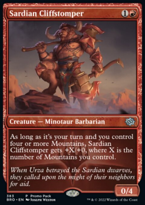 MTG Magic the Gathering Sardian Cliffstomper (383/399) The Brothers’ War NM