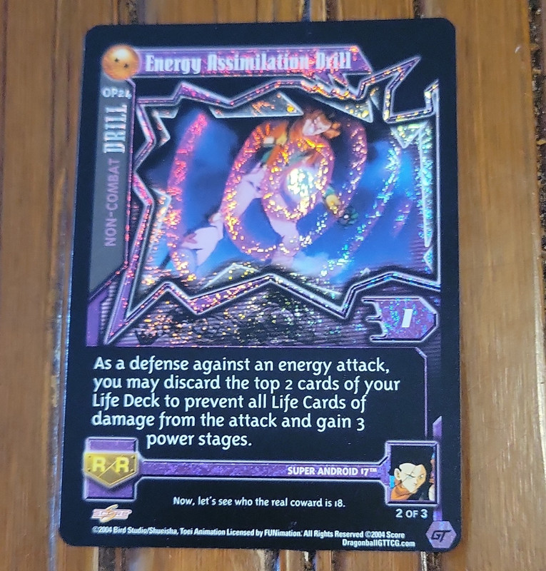 Score Energy Assimilation Drill Holo RR Dragon Ball GT TCG 2/3 English 2004