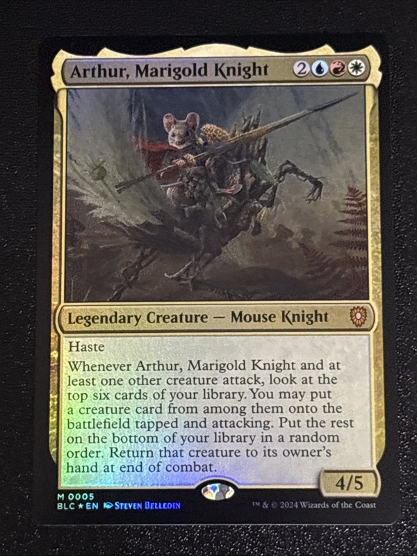 MTG Commander: Bloomburrow Arthur, Marigold Knight Foil 0005 NM Mythic