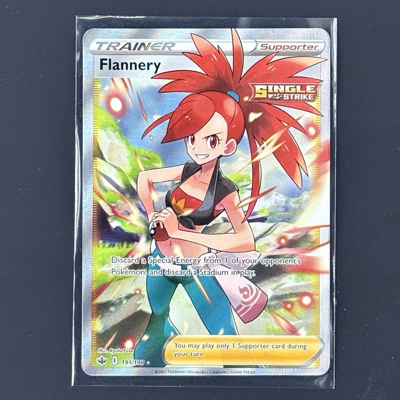 Flannery 191/198 Chilling Reign Full Art Trainer Pokemon Card TCG Sword & Shield