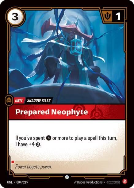 Prepared Neophyte | 004/219 | Riftbound | Unleashed | Foil | 50% off 2nd Item