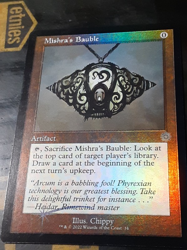 Mishras Bauble Retro Frame FOIL , The Brothers War , NM, MTG, FREE SHIPPING gallery
