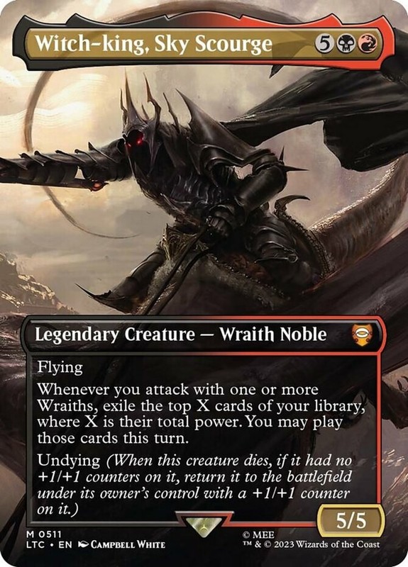 1 x Witch-king, Sky Scourge – Borderless – Commander: The Lord of the Rings: Tal
