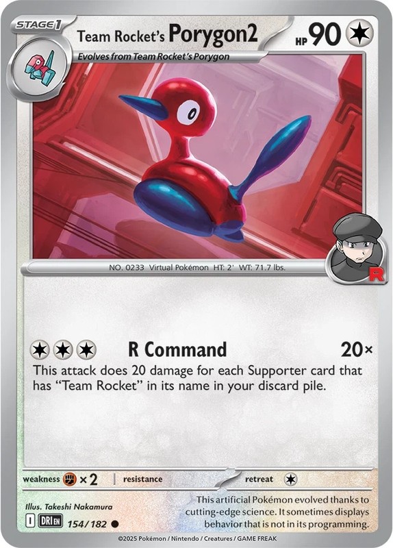 TEAM ROCKET’S PORYGON2 154/182 DESTINED RIVALS POKEMON PACK FRESH