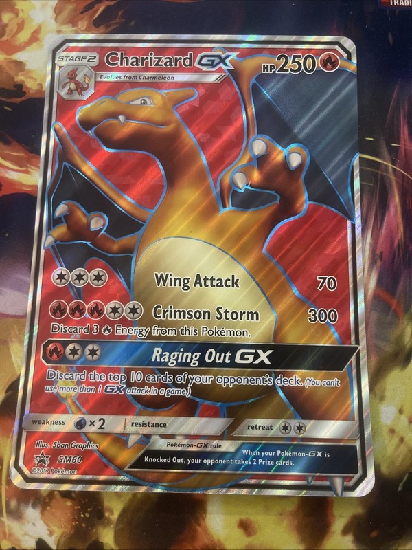 Pokémon TCG Charizard-GX SM Black Star Promo SM60 Promo JUMBO mp