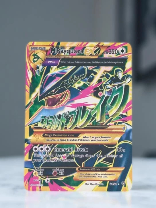 Mega Rayquaza Ex Gold Metal Card ~ Custom/Fanart