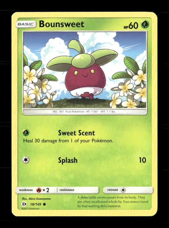Bounsweet 18/149 SM Base Set NM/M Pokemon