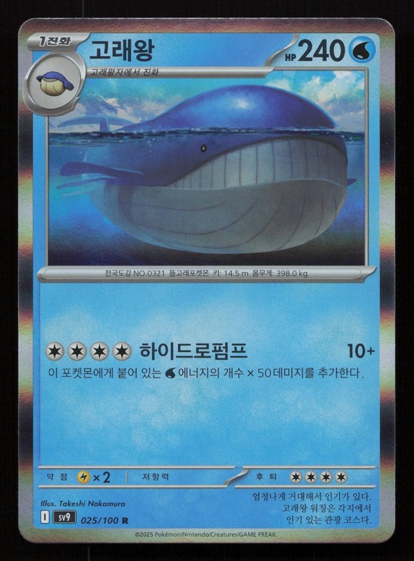 Wailord 025/100 Holo Rare Battle Partners Pokemon (Japanese) NM