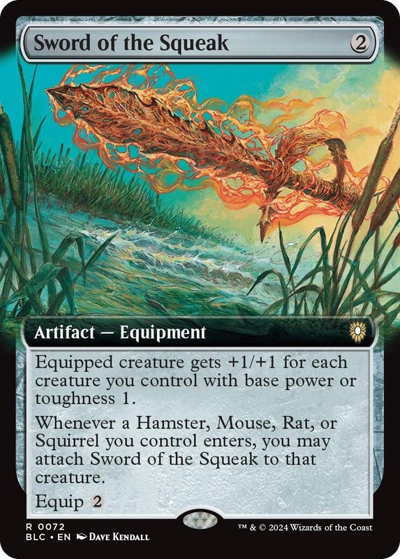 Sword of the Squeak (Extended Art) – 72 – NM – Commander: Bloomburrow