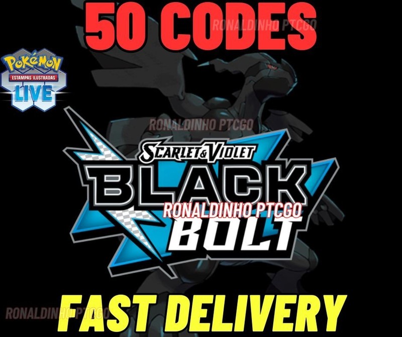 50x Black Bolt Codes Booster Pokémon TCG LIVE – PTCGL – SENT FAST