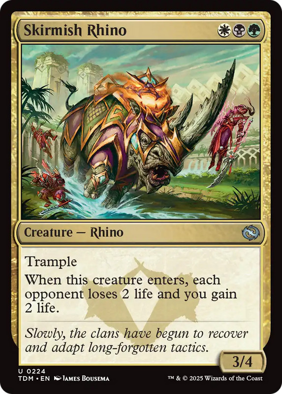 x4 Skirmish Rhino TDM Tarkir Dragonstorm MTG 224 UNCOMMON M/NM 4x