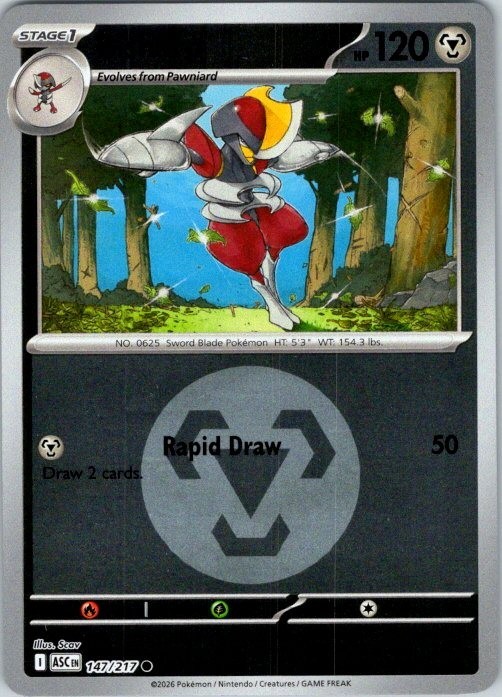 Bisharp (Energy Symbol Pattern) 147/217 Me: Ascended Heroes Reverse Holo 2026 Nm