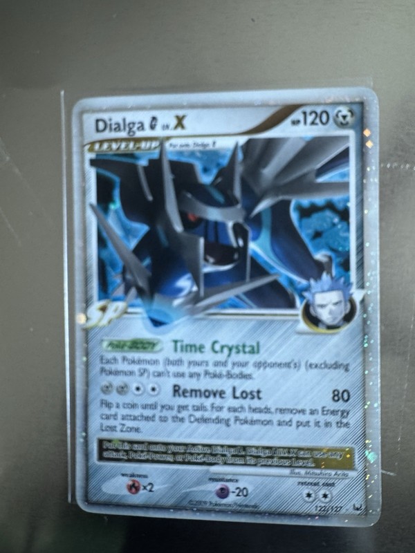 Pokémon TCG Dialga G LV.X Ultra Rare Holo Card 122/127 Platinum NM