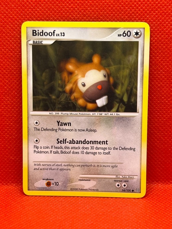 Pokémon Tcg Bidoof 54/100 Stormfront Non Holo