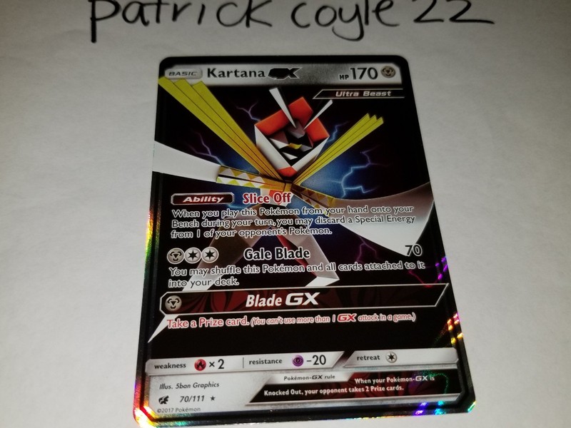 Kartana GX Holo Ultra Rare Sun & Moon Crimson Invasion 70/111 NM
