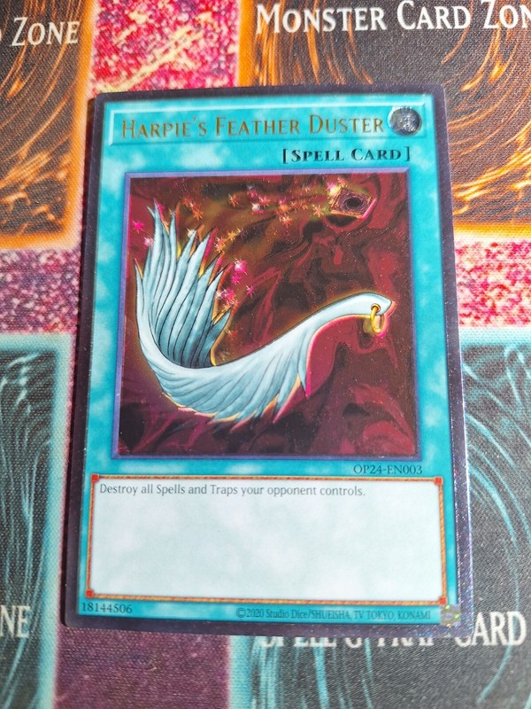 Yu-Gi-Oh! TCG Harpie’s Feather Duster OP24-EN003 Ultimate Rare Unlimited NM