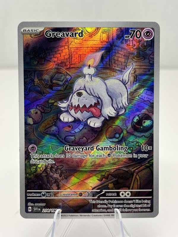 Pokémon Greavard 214/198 IR Full Art Holo - NM gallery