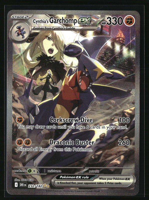 Cynthia’s Garchomp ex – SIR SV10: Destined Rivals 232/182 NM