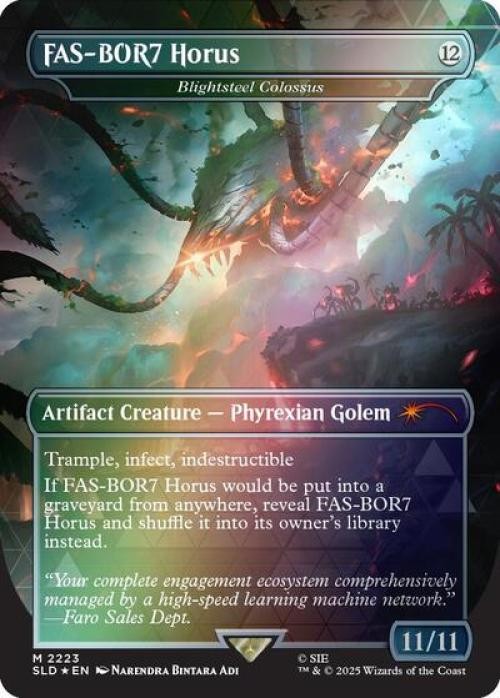 MTG English FAS-BOR7 Horus – Blightsteel Colossus (Rainbow Foil) NM Foil