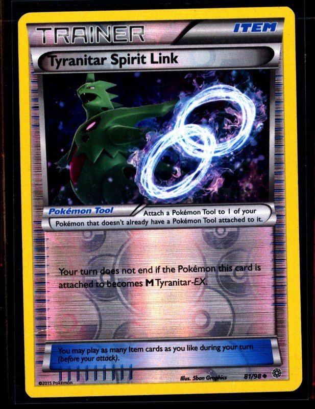 Tyranitar Spirit Link – 81/98 – Uncommon – Reverse Holo MP TCG Pokemon 0102#227