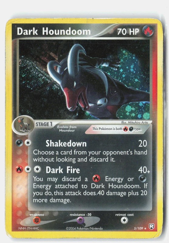 Dark Houndoom 5/109 HOLO Team Rocket Returns Pokemon Holo DMG Mitsuhiro Arita