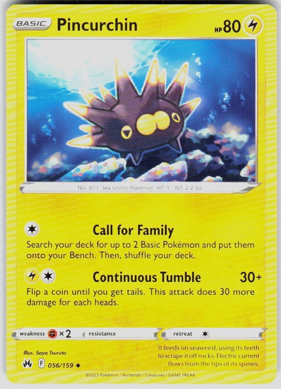Pincurchin 056/159 SWSH: Crown Zenith Pokemon